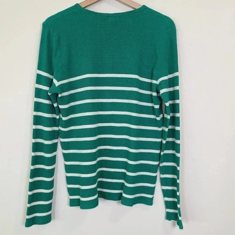 J.Crew Thermal Henley Striped Long Sleeve Top - Picture 12 of 12